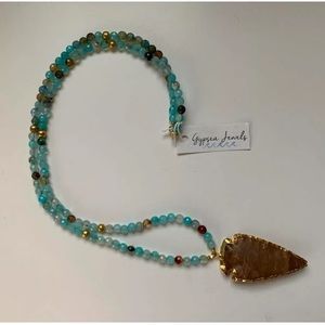 NWT Gypsea Jewels Beaded Arrowhead Necklace